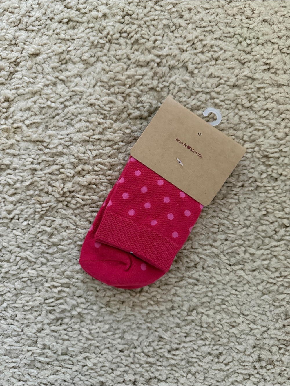 Brandy melville red polka dots socks